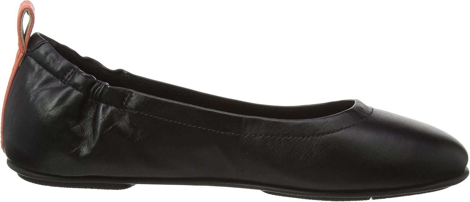 image:imageFitFlop Womens Allegro Ballet FlatBlack Coral Pink