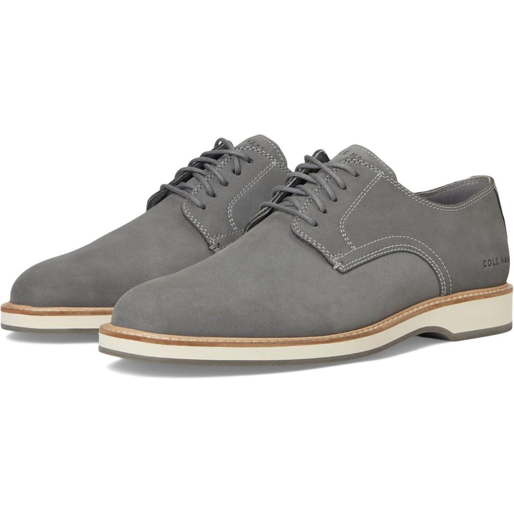 image:imageCole Haan Mens Morse Grand Plain Toe OxfordsSea Stone NubuckIvorySea Stone