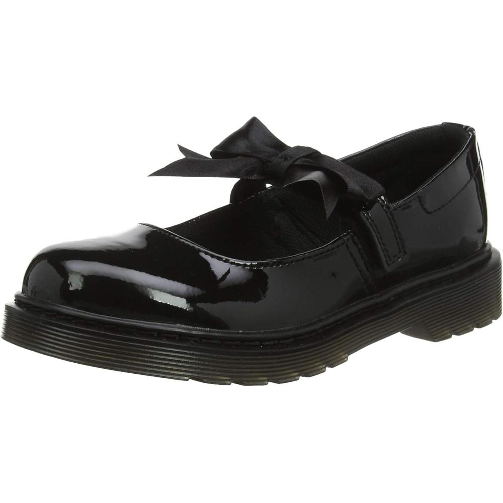image:imageDr Martens Girls Mary JanesBlack Black Patent Lamper 001