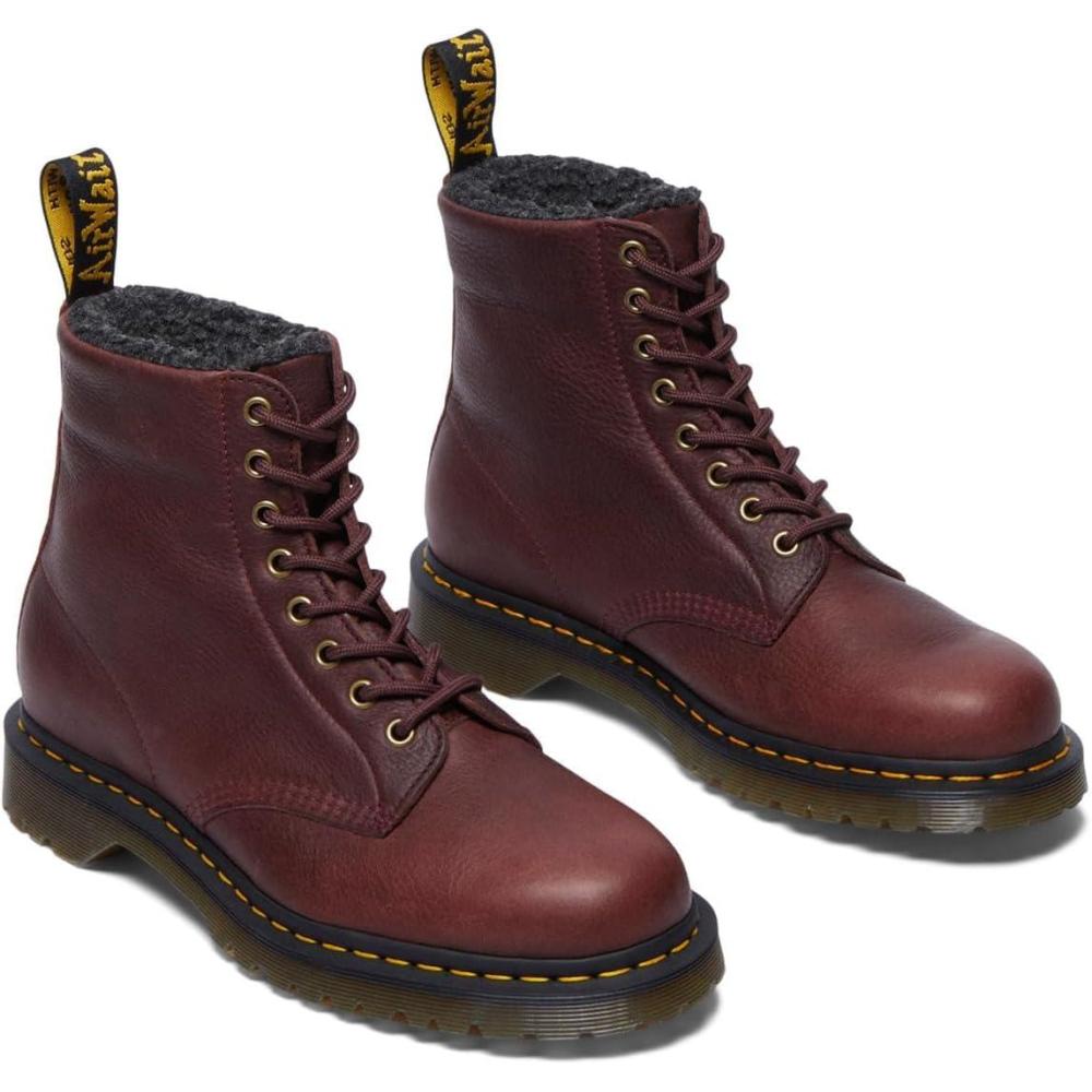 image:imageDr Martens UnisexAdult 1460 Warmwair Grizzly Leather Boots CombatRed