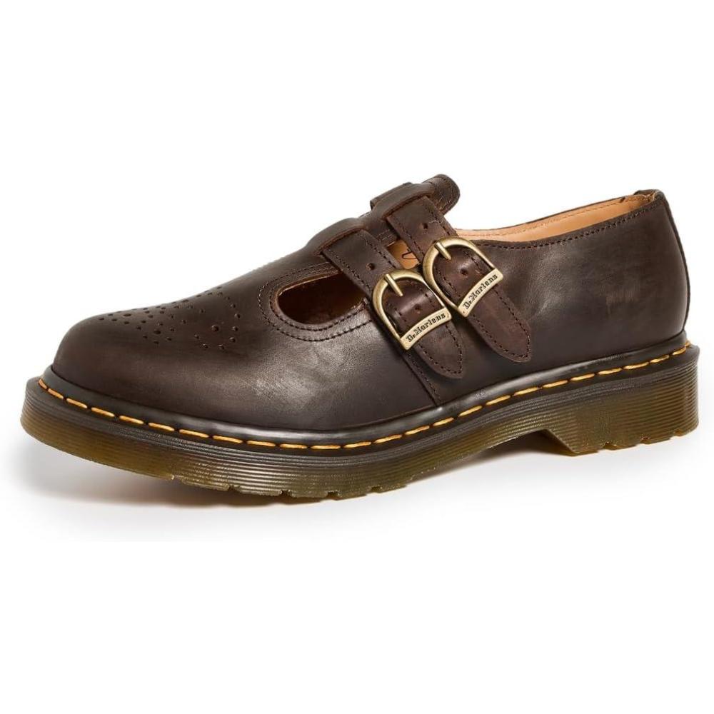 image:imageDr Martens Womens 8065 Mary Jane Loafers Dark Brown Crazy Horse 11 Medium US