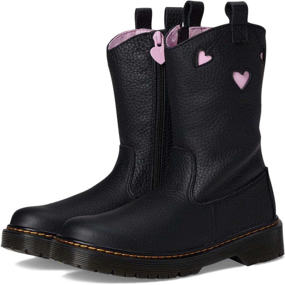 image:imageDr Martens unisexchild Bex Heart Po Boot Junior Little KidBig KidBlack