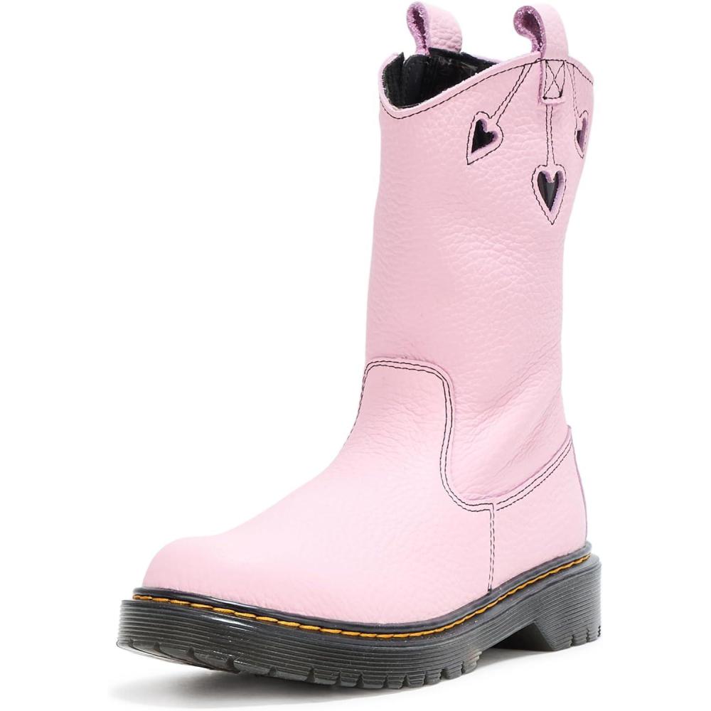image:imageDr Martens unisexchild Bex Heart Po Boot Junior Little KidBig KidPale PinkBlack