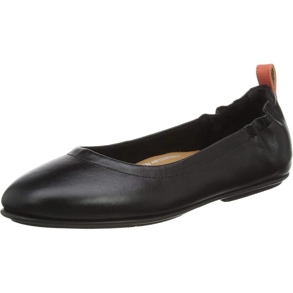 image:imageFitFlop Womens Allegro Ballet FlatBlack Coral Pink
