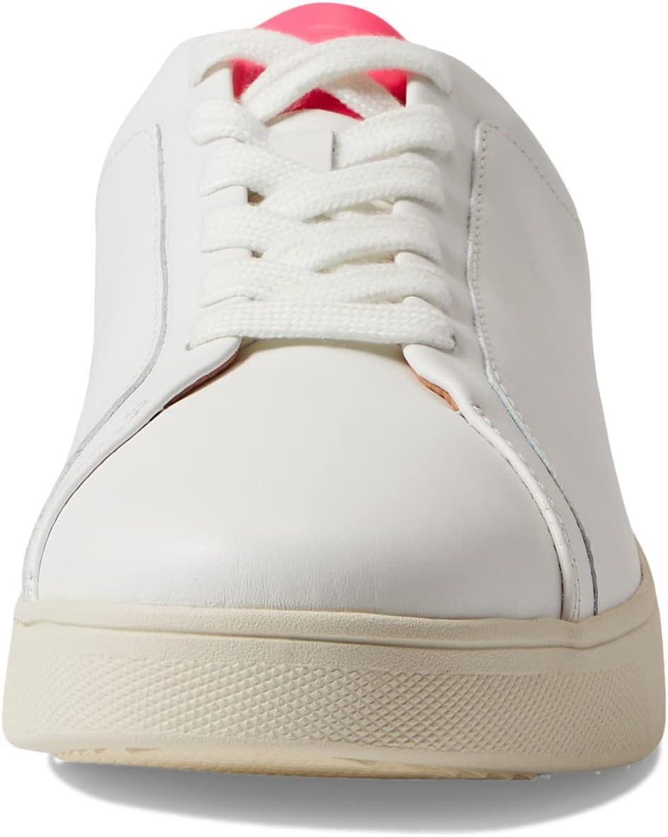 image:imageFitFlop Rally NeonPop Leather SneakersUrban WhitePop Pink
