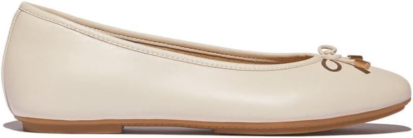image:imageFitFlop Womens Delicato Bow Soft Leather Ballet FlatsBeige