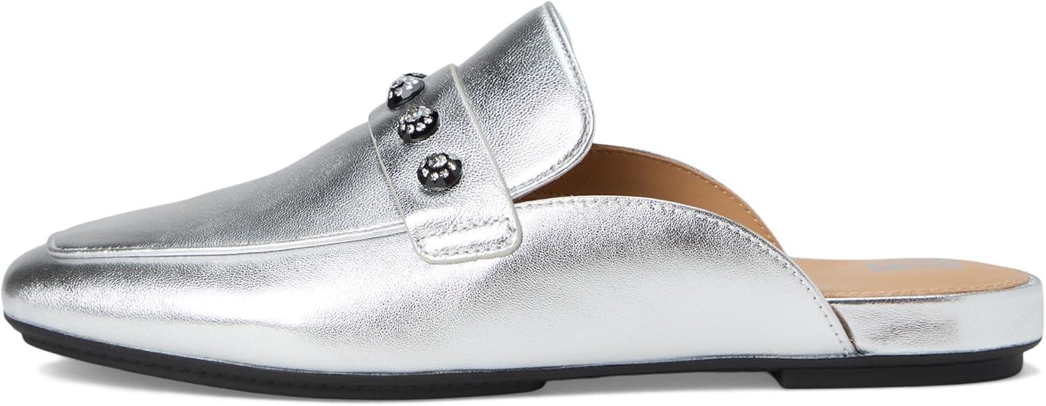 image:imageFitFlop Womens Delicato CrystalCluster Soft MLeather MulesSilver