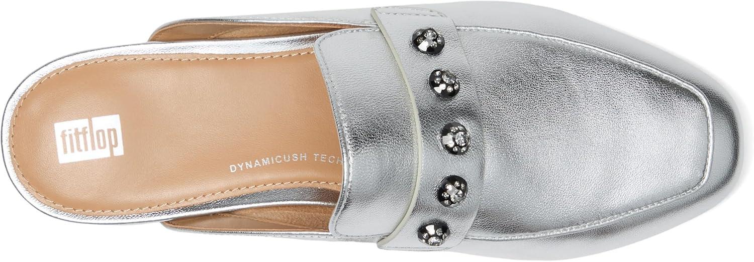 image:imageFitFlop Womens Delicato CrystalCluster Soft MLeather MulesSilver