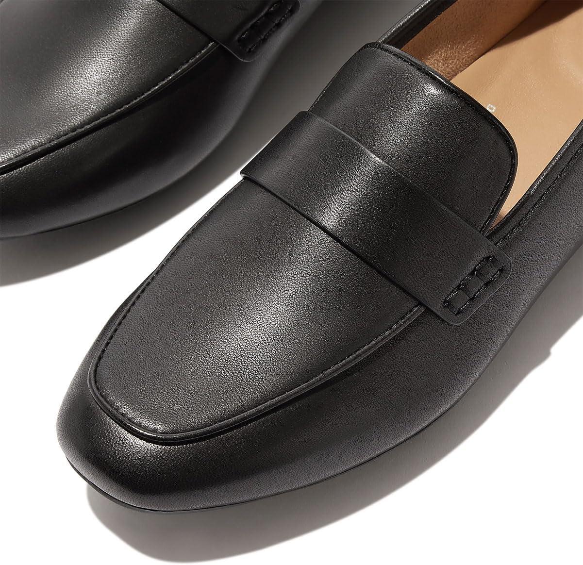 image:imageFitFlop Womens Delicato Soft Leather LoafersBlack