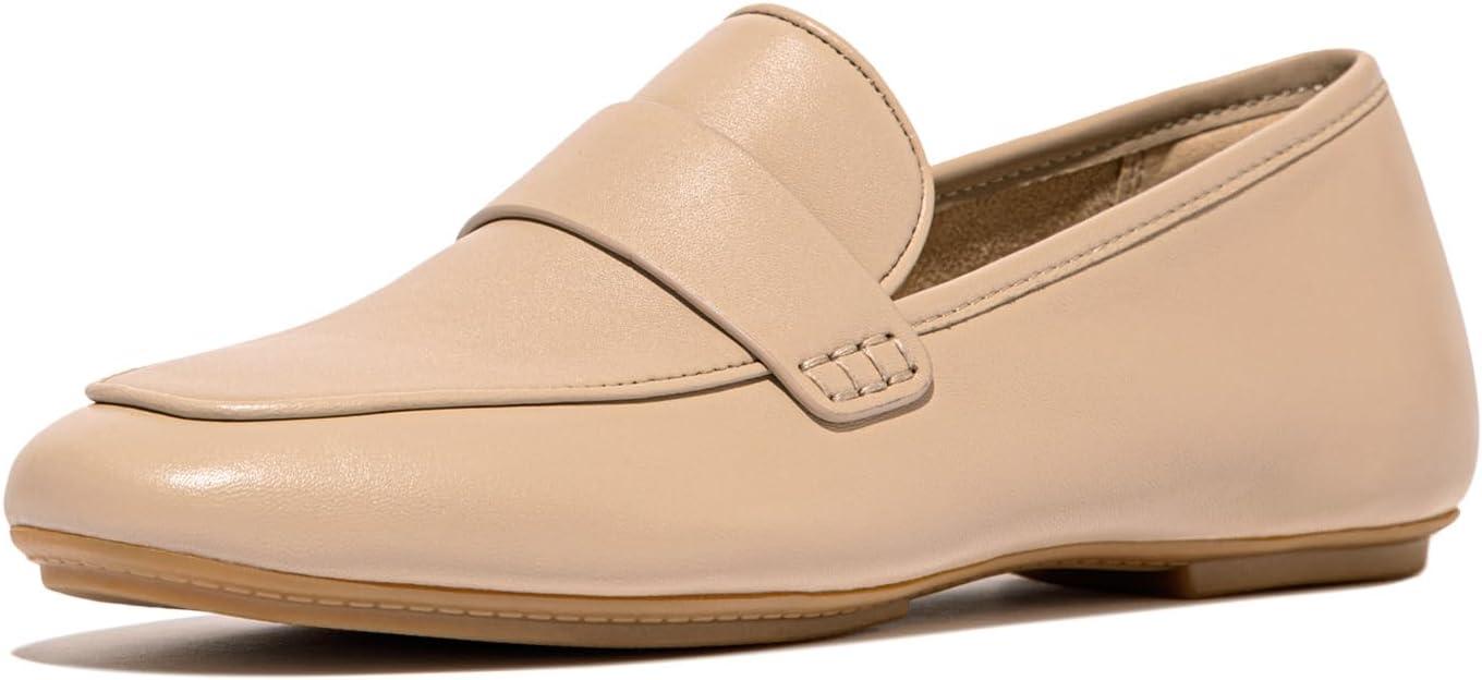 image:imageFitFlop Womens Delicato Soft Leather LoafersClassic Beige