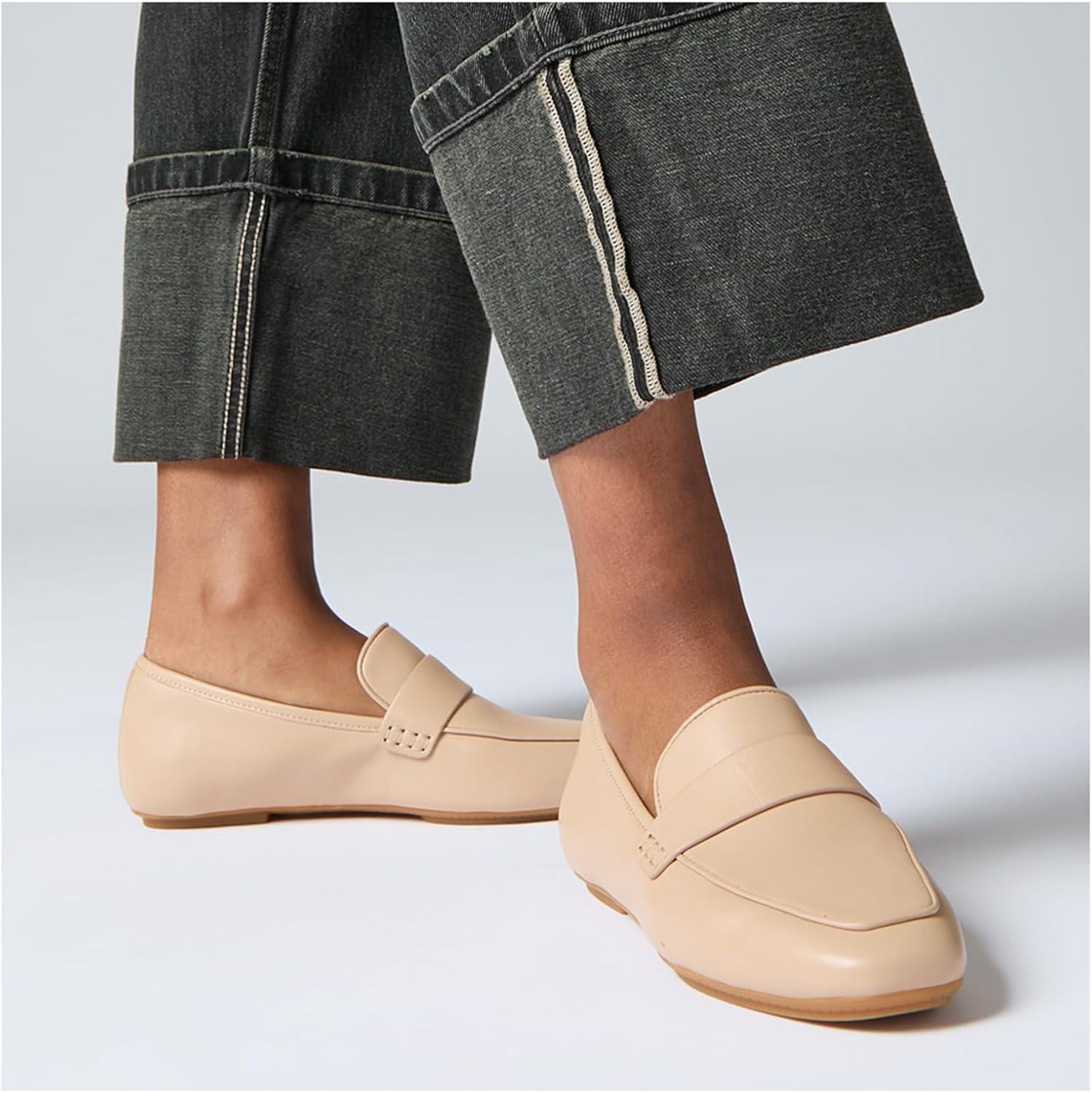 image:imageFitFlop Womens Delicato Soft Leather LoafersClassic Beige