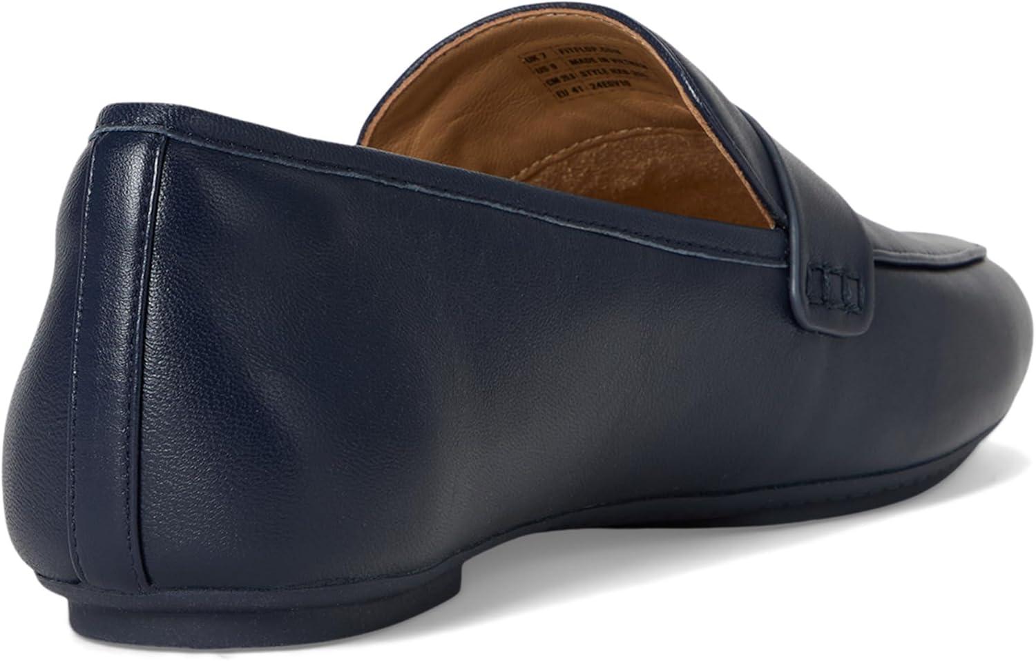 image:imageFitFlop Womens Delicato Soft Leather LoafersMidnight Navy
