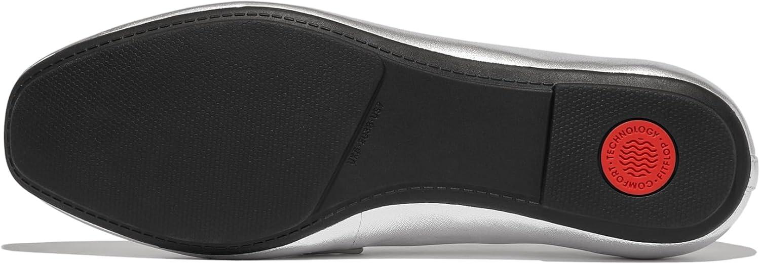 image:imageFitFlop Womens Delicato Soft Leather LoafersSilver