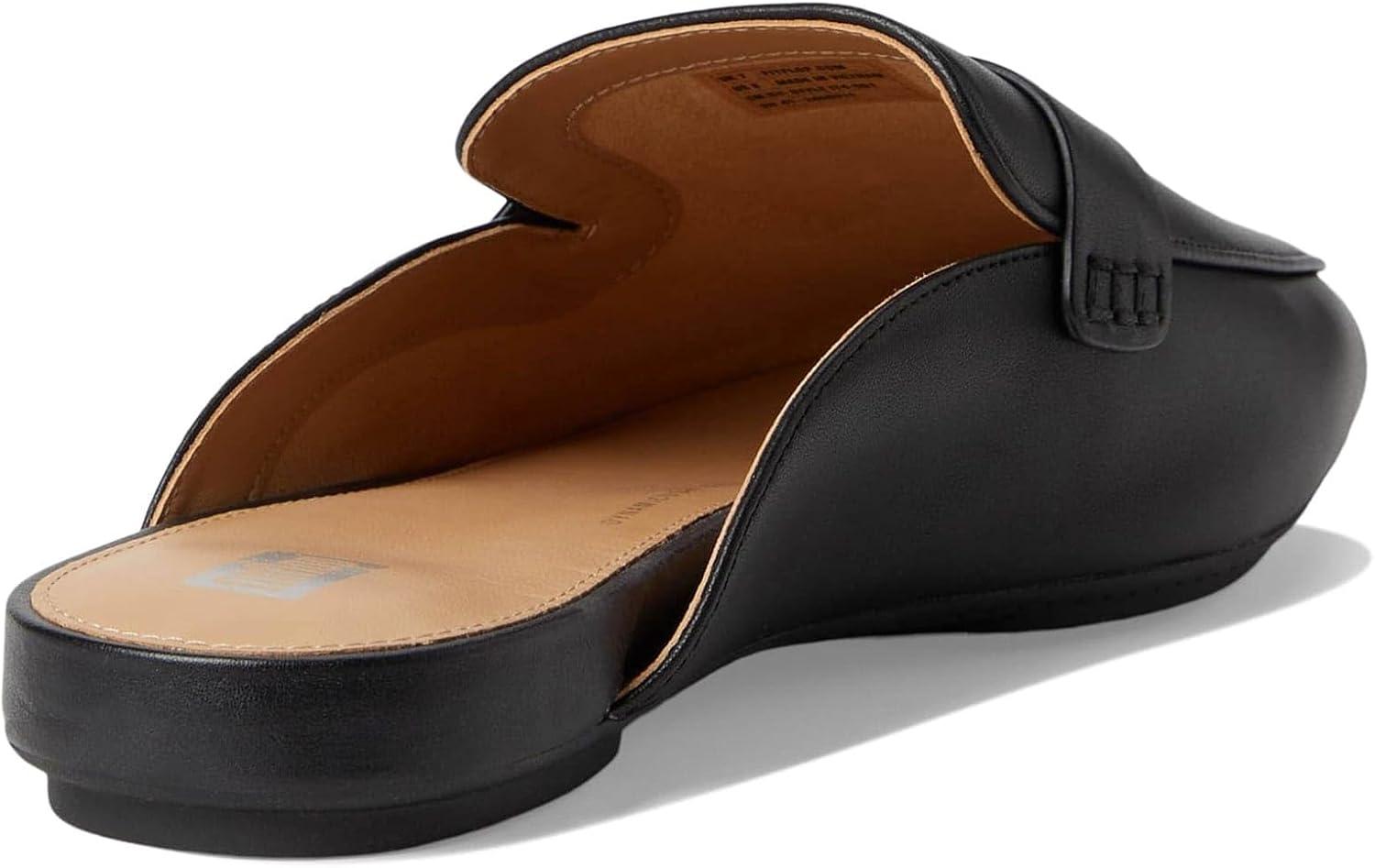 image:imageFitFlop Womens Delicato Soft Leather MulesBlack