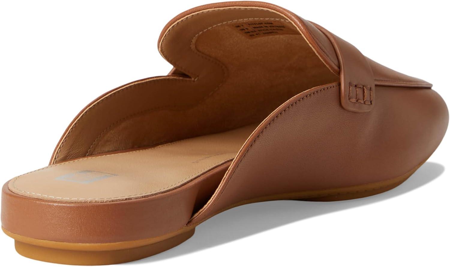 image:imageFitFlop Womens Delicato Soft Leather MulesDeep Tan