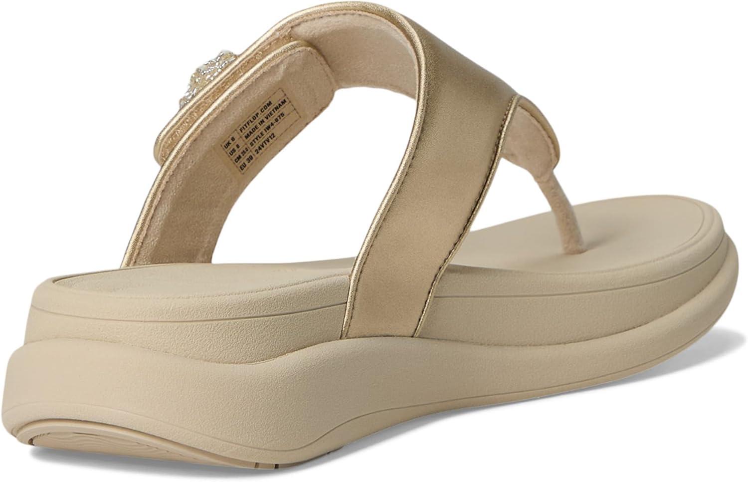 image:imageFitFlop womens Fmode Go Beadiebutton Adj Flatform ToePost SandalsPlatino