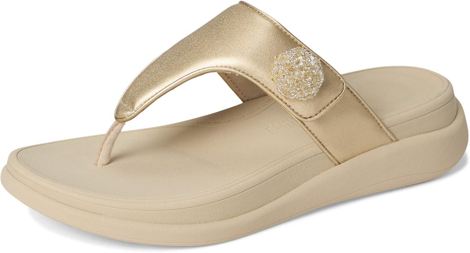 image:imageFitFlop womens Fmode Go Beadiebutton Adj Flatform ToePost SandalsPlatino