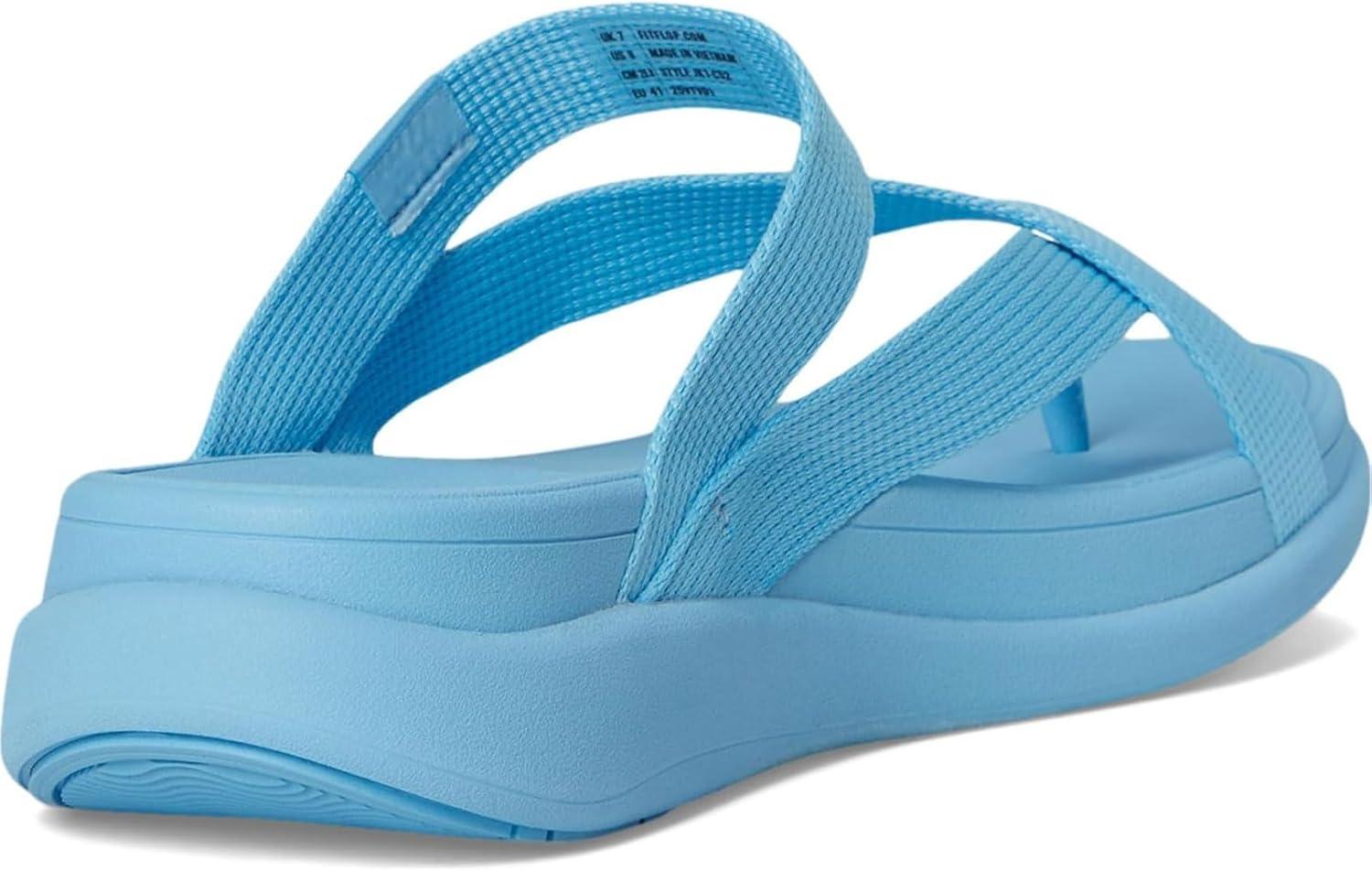image:imageFitFlop womens Fmode Go Webbing Flatform Sling Toepost SandalsBondi Blue