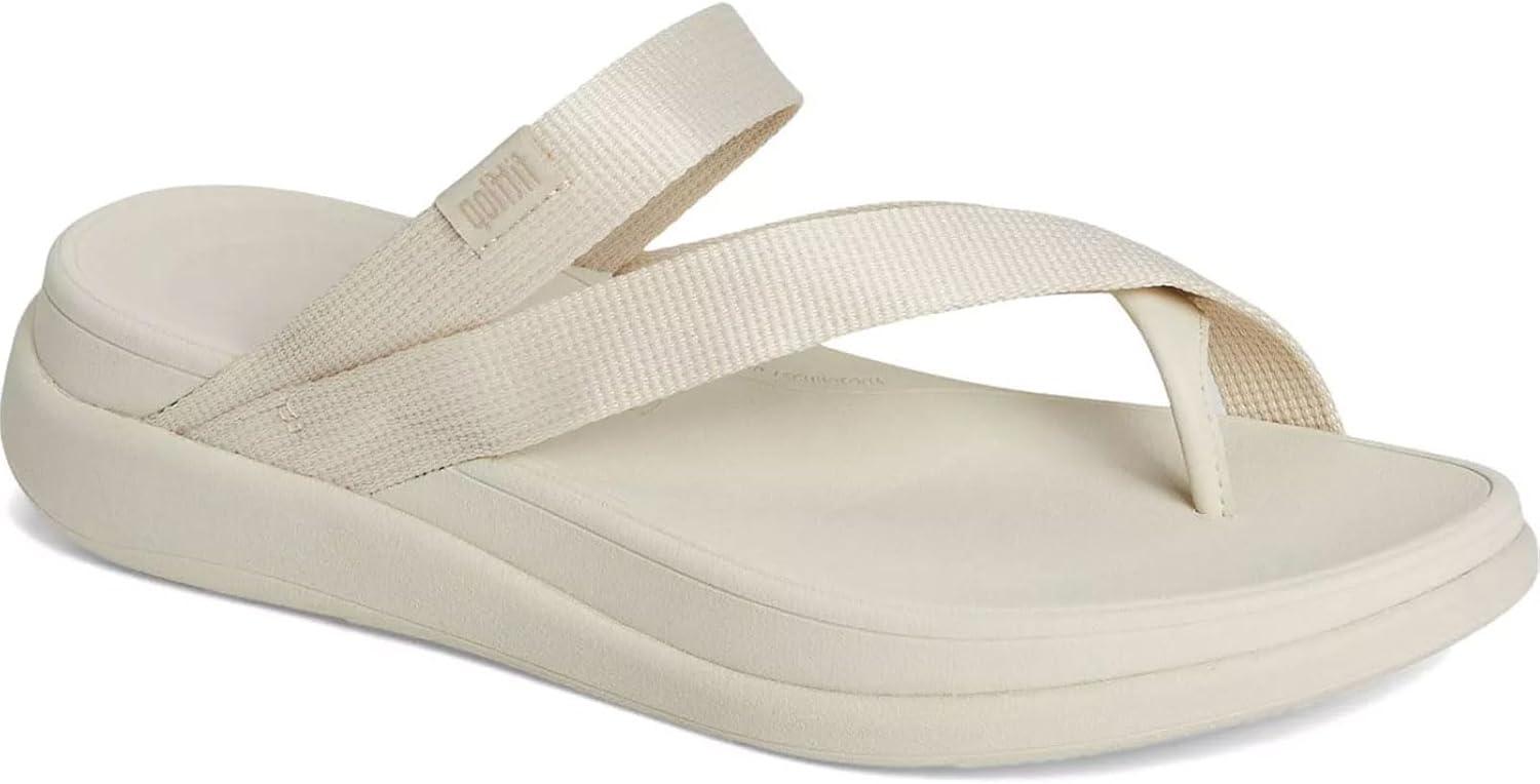image:imageFitFlop womens Fmode Go Webbing Flatform Sling Toepost SandalsParis Beige