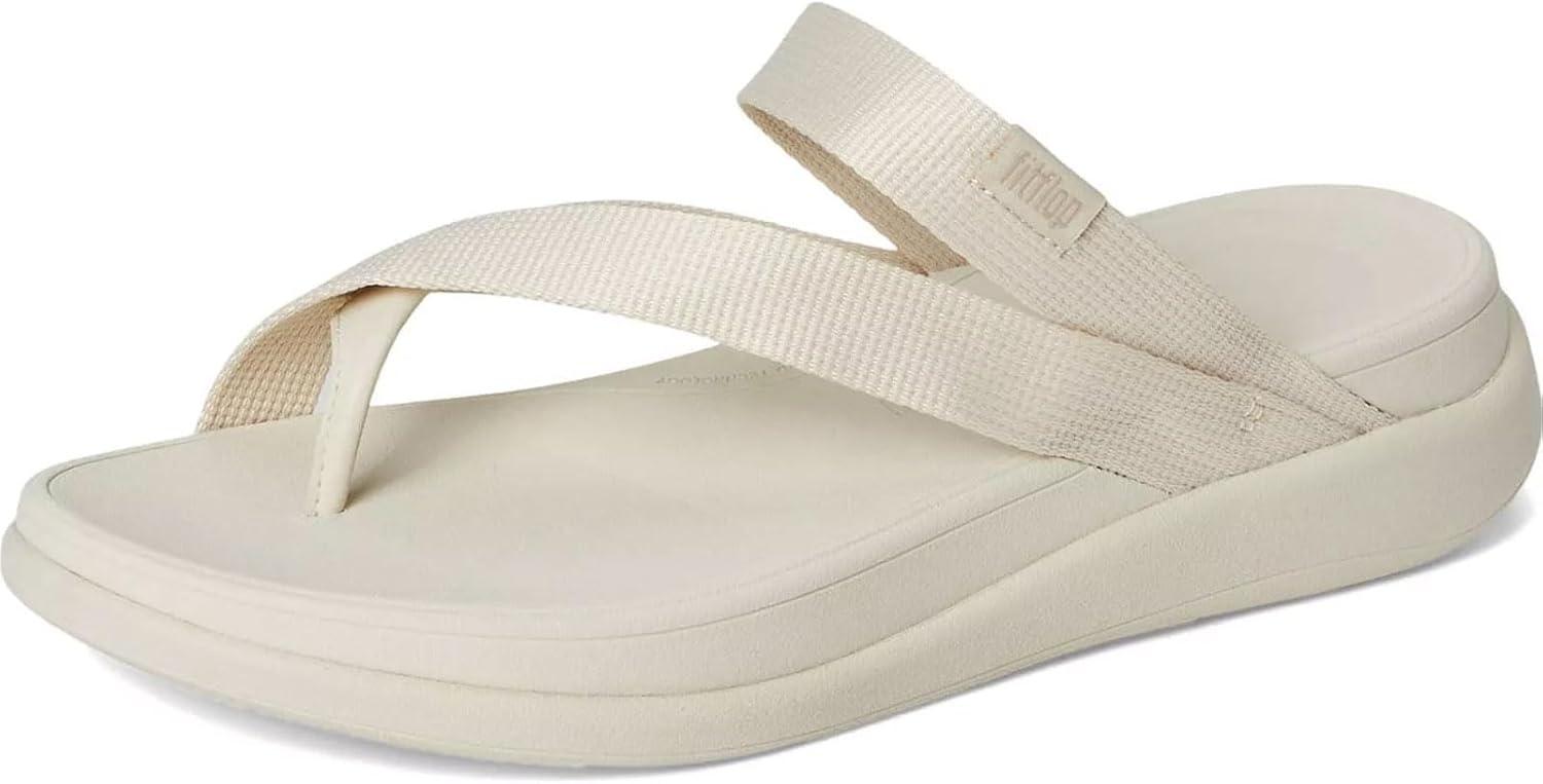 image:imageFitFlop womens Fmode Go Webbing Flatform Sling Toepost SandalsParis Beige
