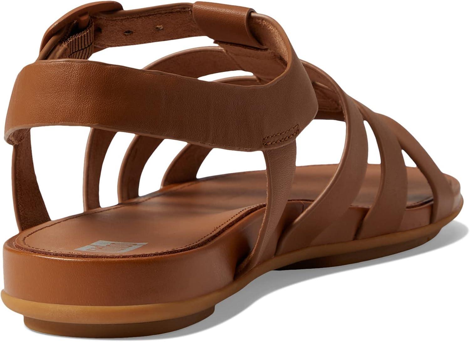 image:imageFitFlop womens Gracie Rubberbuckle Leather Fisherman SandalsLight Tan