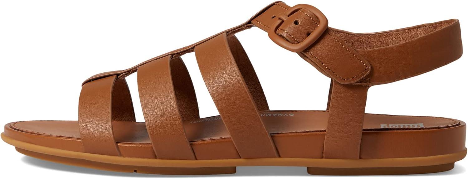 image:imageFitFlop womens Gracie Rubberbuckle Leather Fisherman SandalsLight Tan