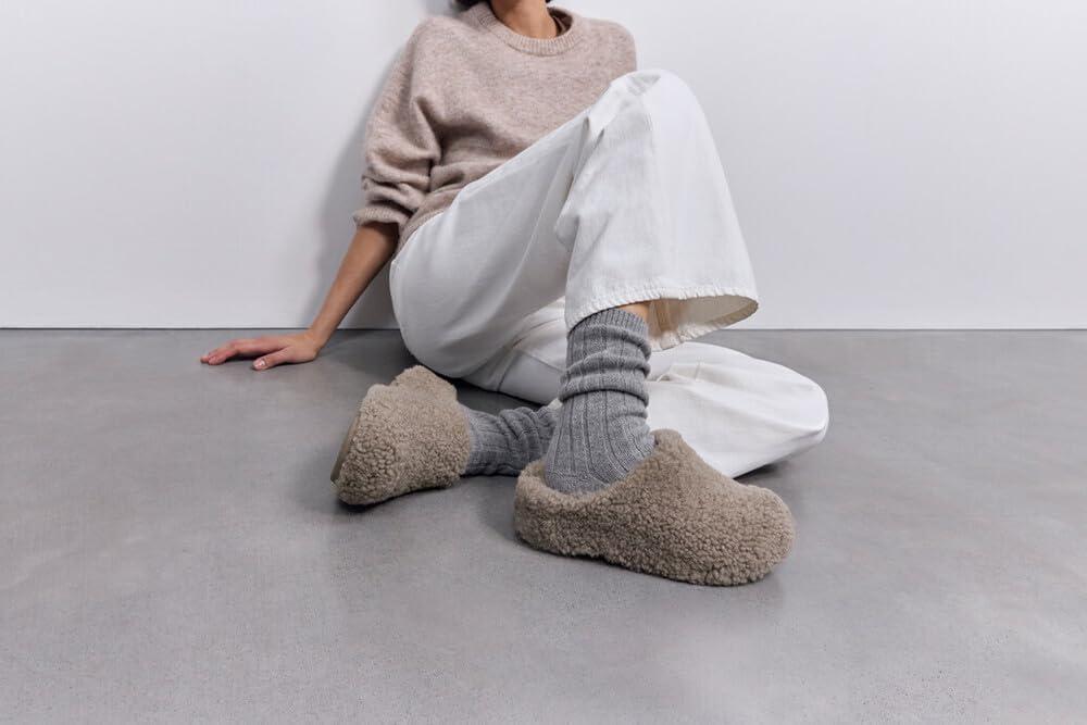 image:imageFitFlop womens Shuv Curlyshearling ClogsTaupe