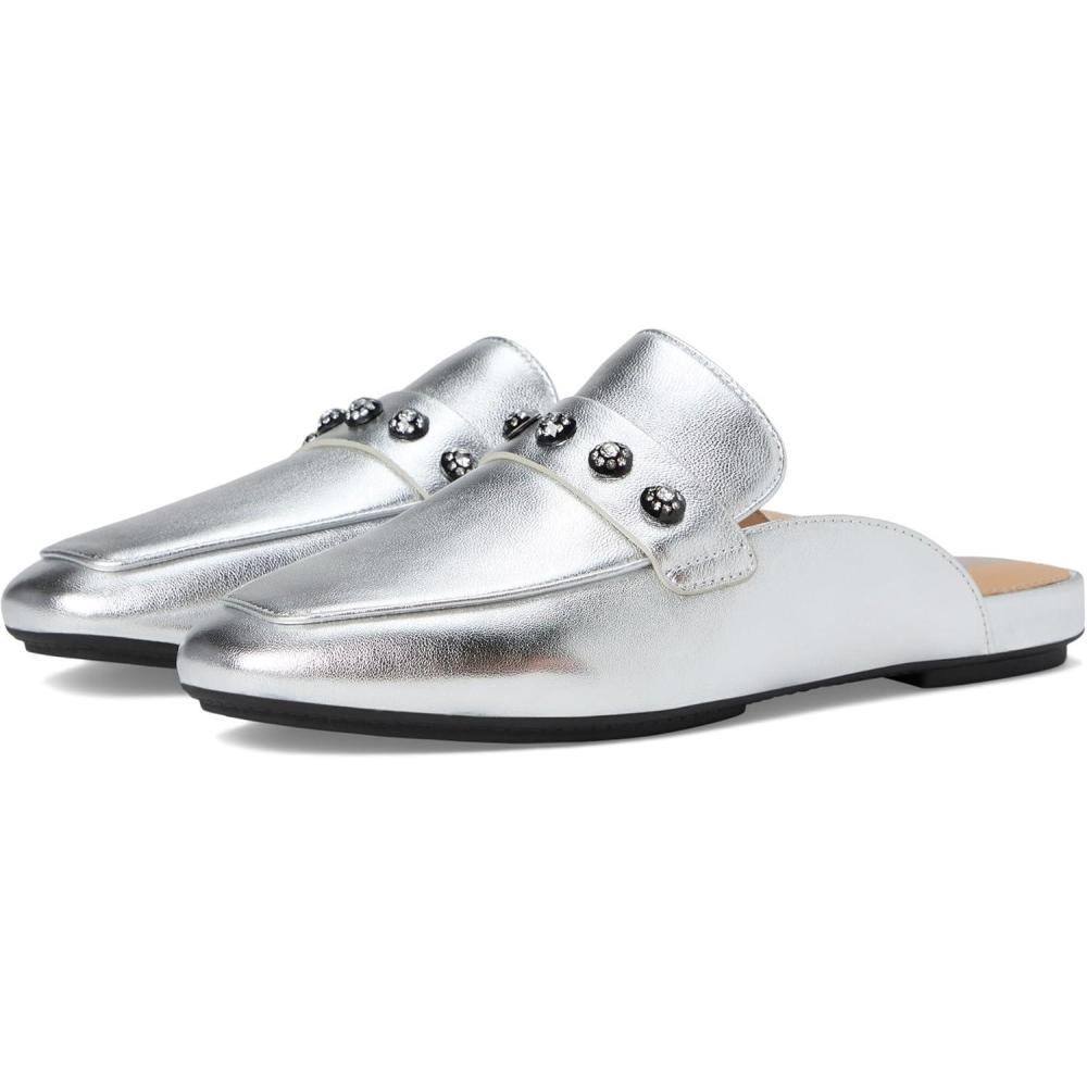 image:imageFitFlop Womens Delicato CrystalCluster Soft MLeather MulesSilver