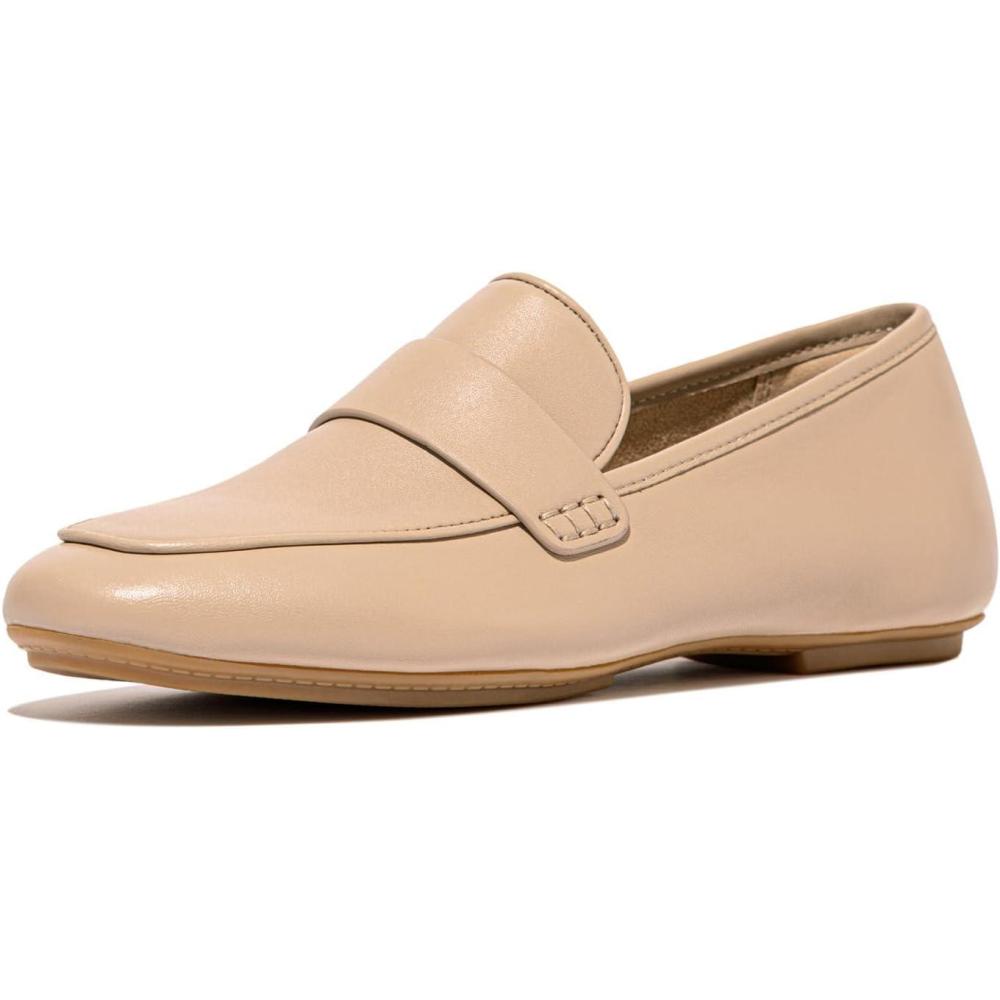 image:imageFitFlop Womens Delicato Soft Leather LoafersClassic Beige