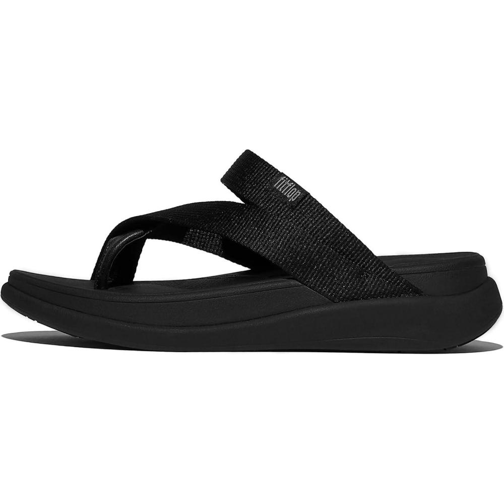 image:imageFitFlop womens Fmode Go Webbing Flatform Sling Toepost SandalsAll Black