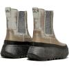 FitFlop F-Mode Water-Resistant Flatform Chelsea Boots for Women – Leather Upper – Microwobbleboard EVA Midsole(Minky Grey)