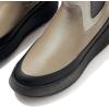 FitFlop F-Mode Water-Resistant Flatform Chelsea Boots for Women – Leather Upper – Microwobbleboard EVA Midsole(Minky Grey)