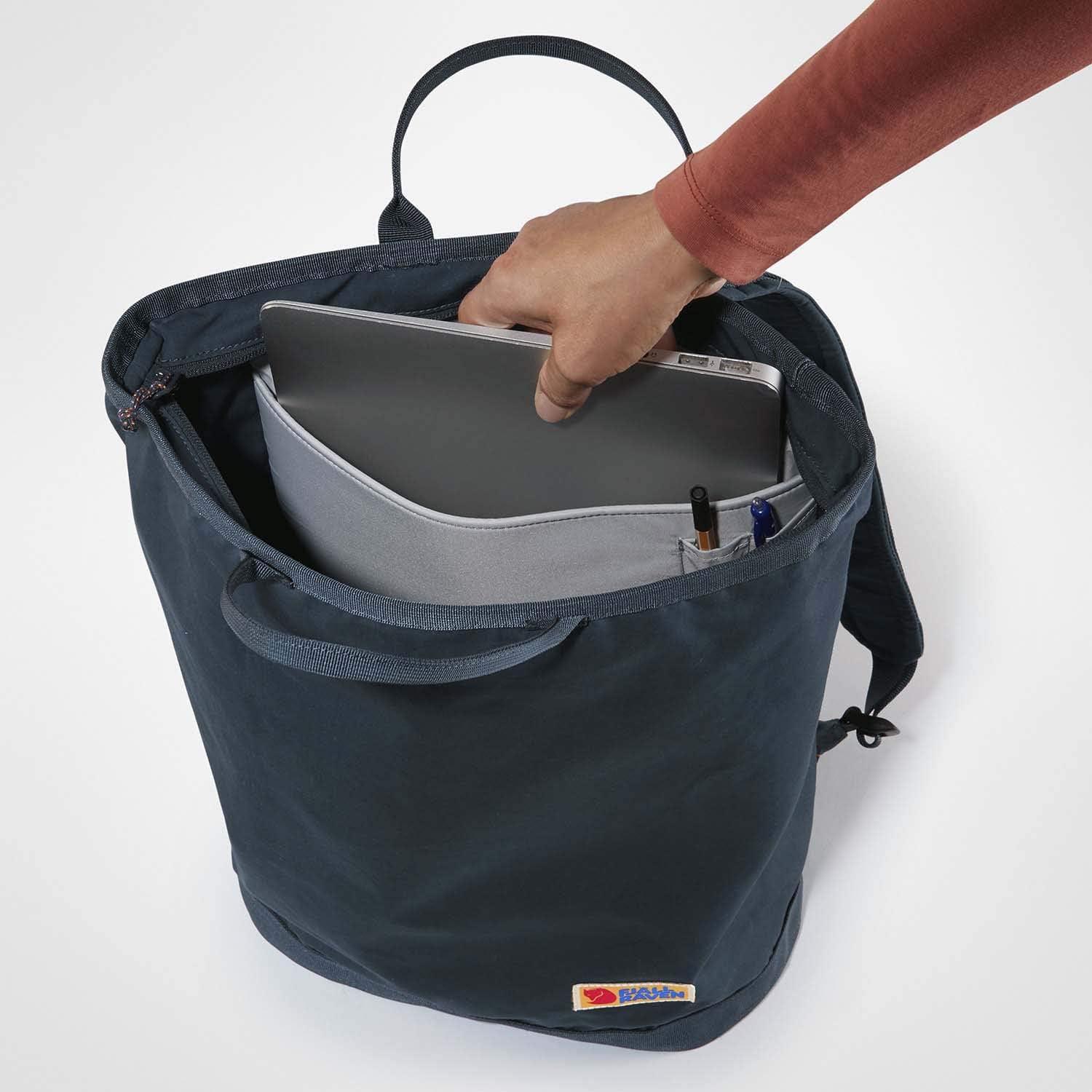 image:imageFjallraven Vardag Totepack Top Handles DualZip Closure and Lightly Padded Shoulder StrapsStorm