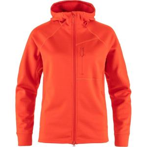 Fjällräven Abisko Grid Women’s Fleece Hoodie(Flame Orange)