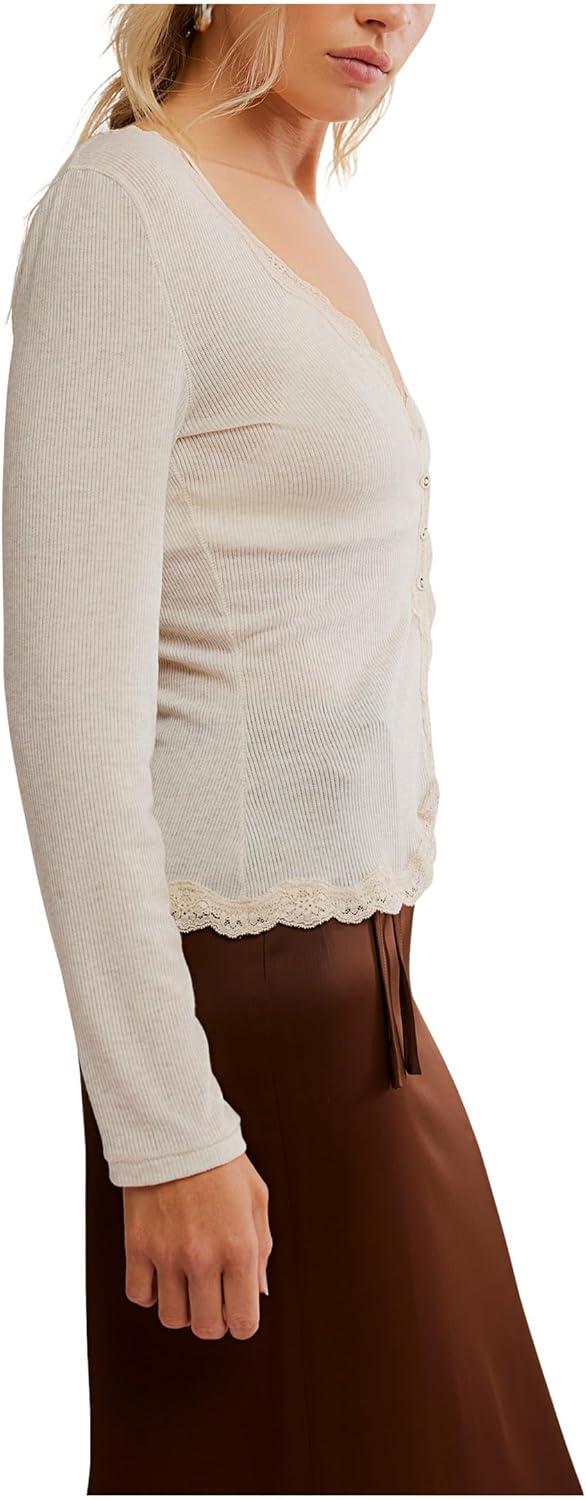 image:imageFree People Womens Big Love Rib CardiOatmeal Heather