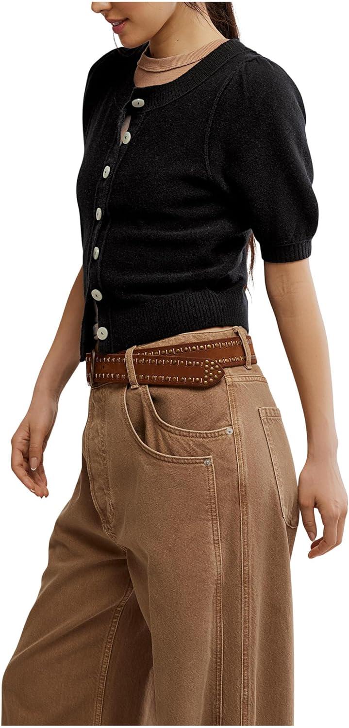image:imageFree People Womens Isla Solid CardiVelvet Black