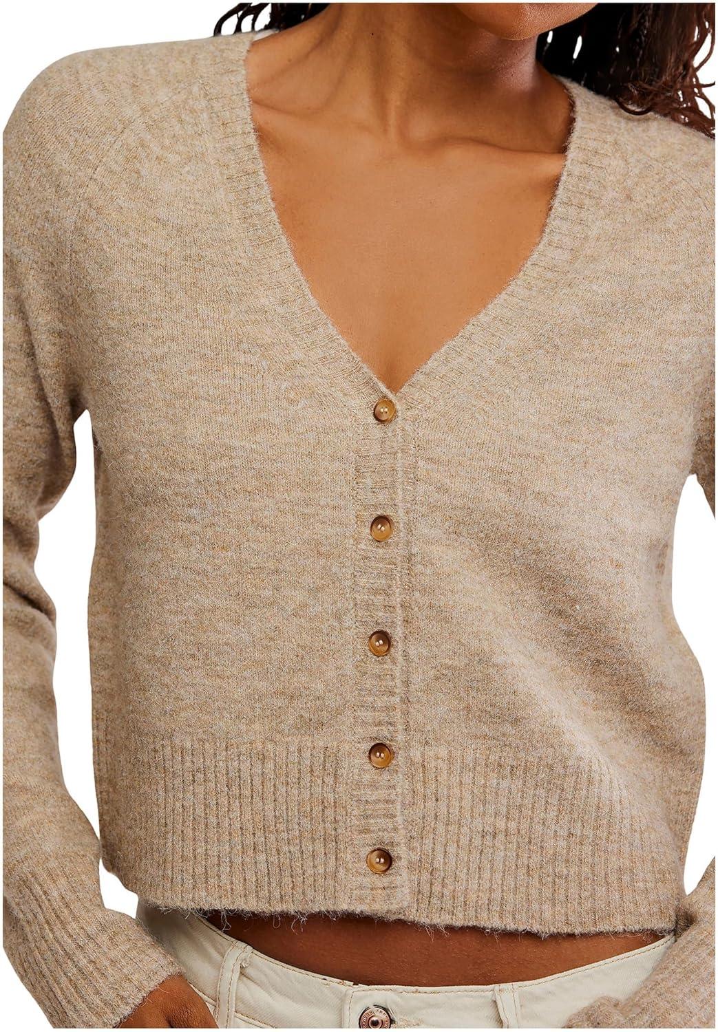 image:imageFree People Womens School Girl CardiFeather Grey Melange