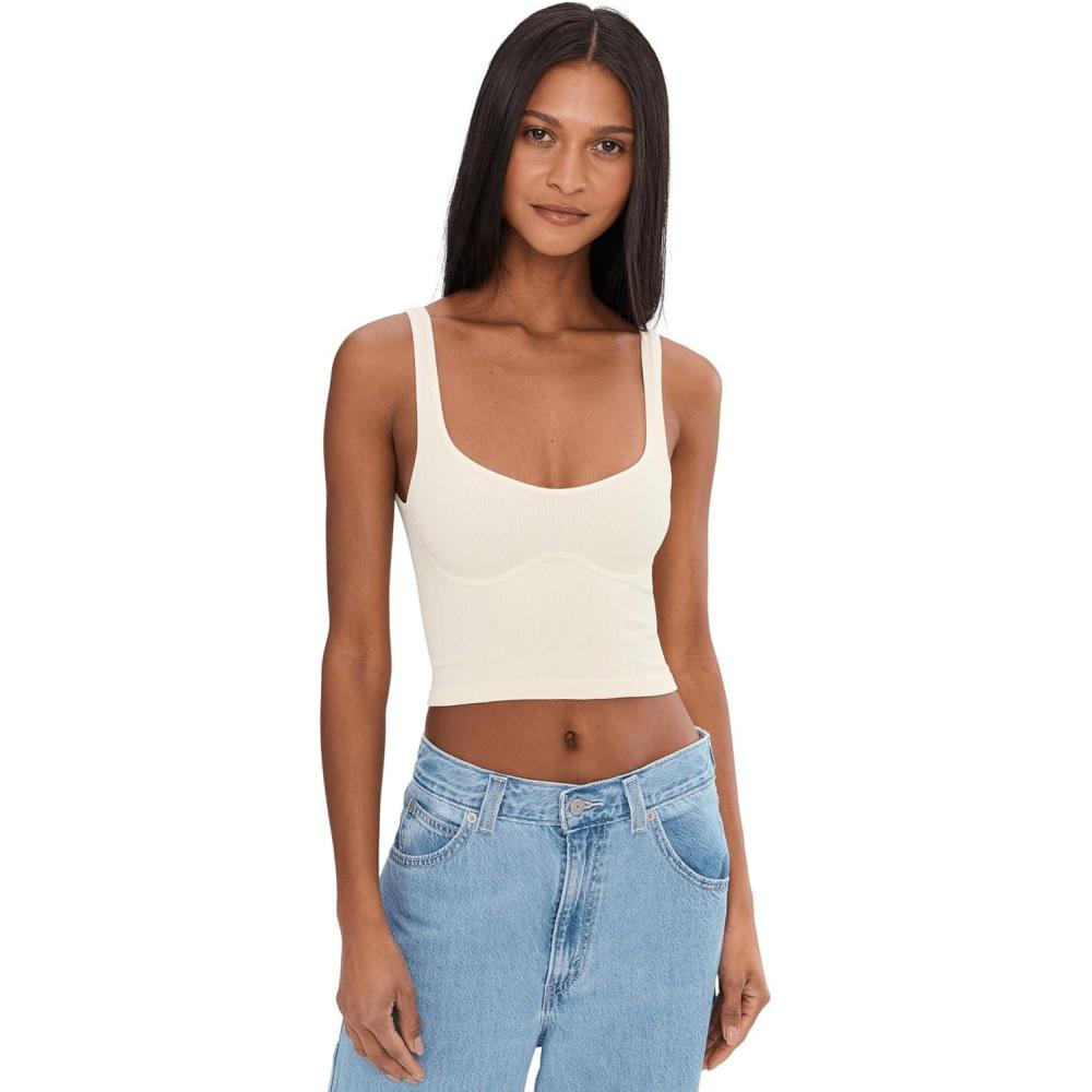 image:imageFree People Womens Meg Seamless CropIvory