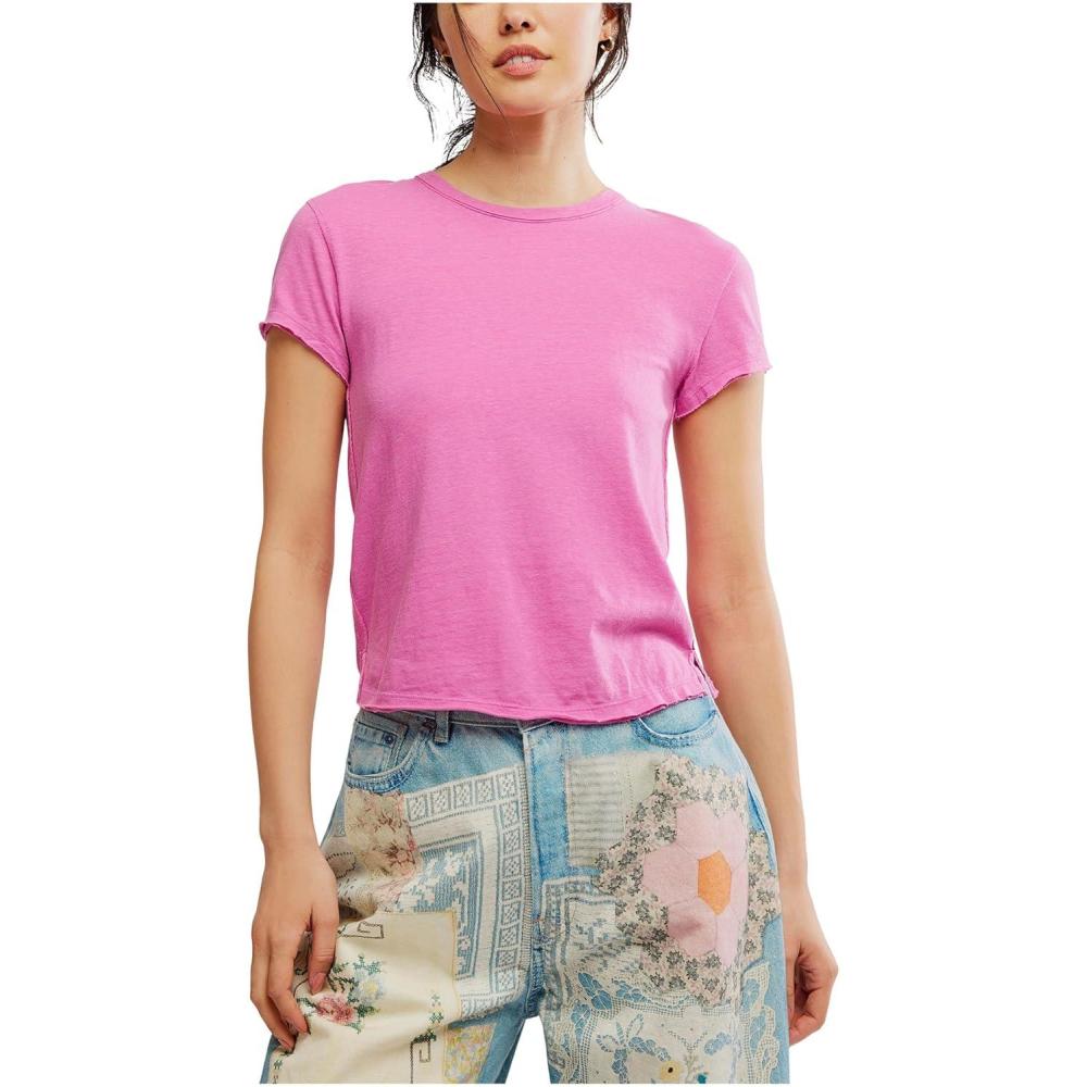 image:imageFree People Womens Nova TeeHibiscus Pink