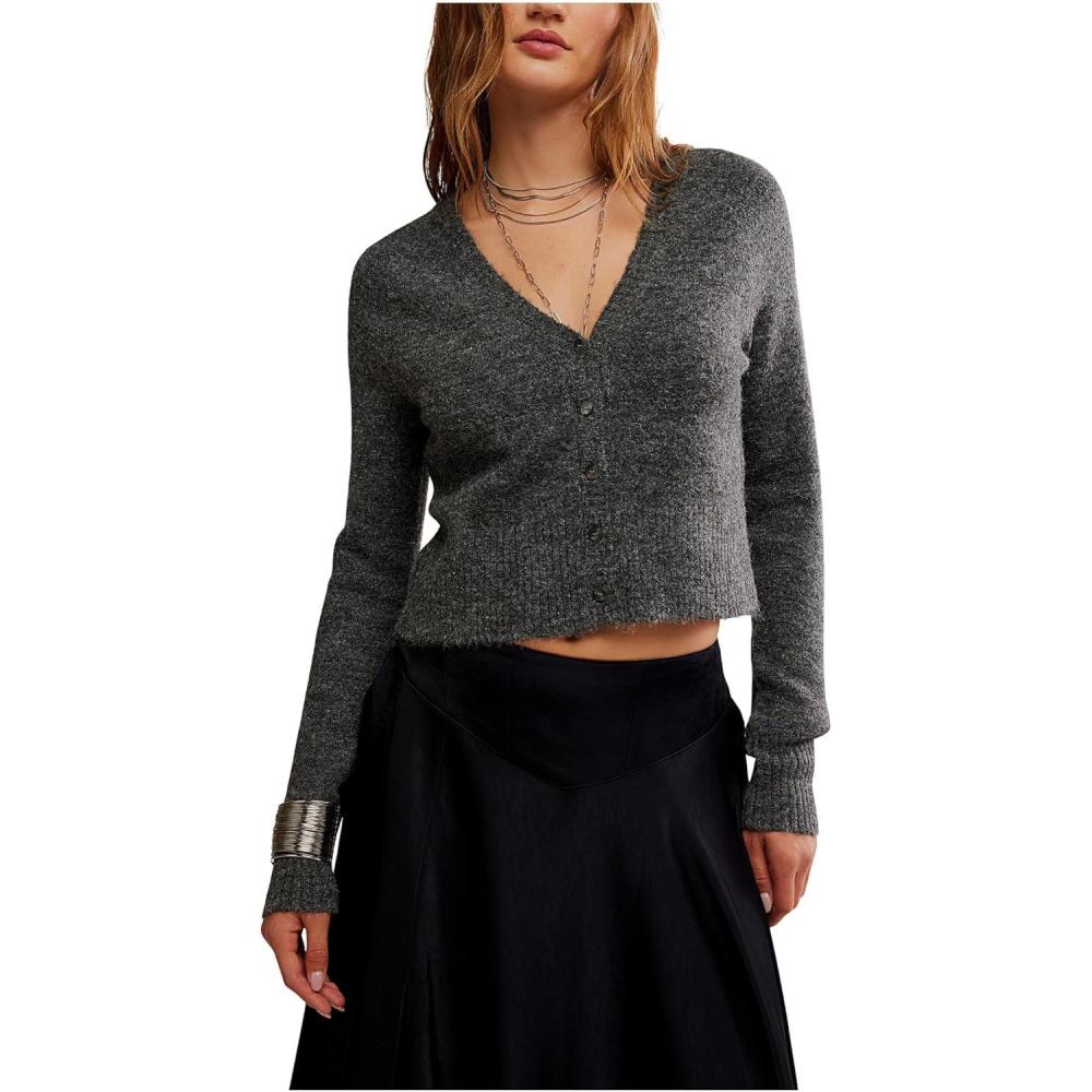 image:imageFree People Womens School Girl CardiCharcoal Heather