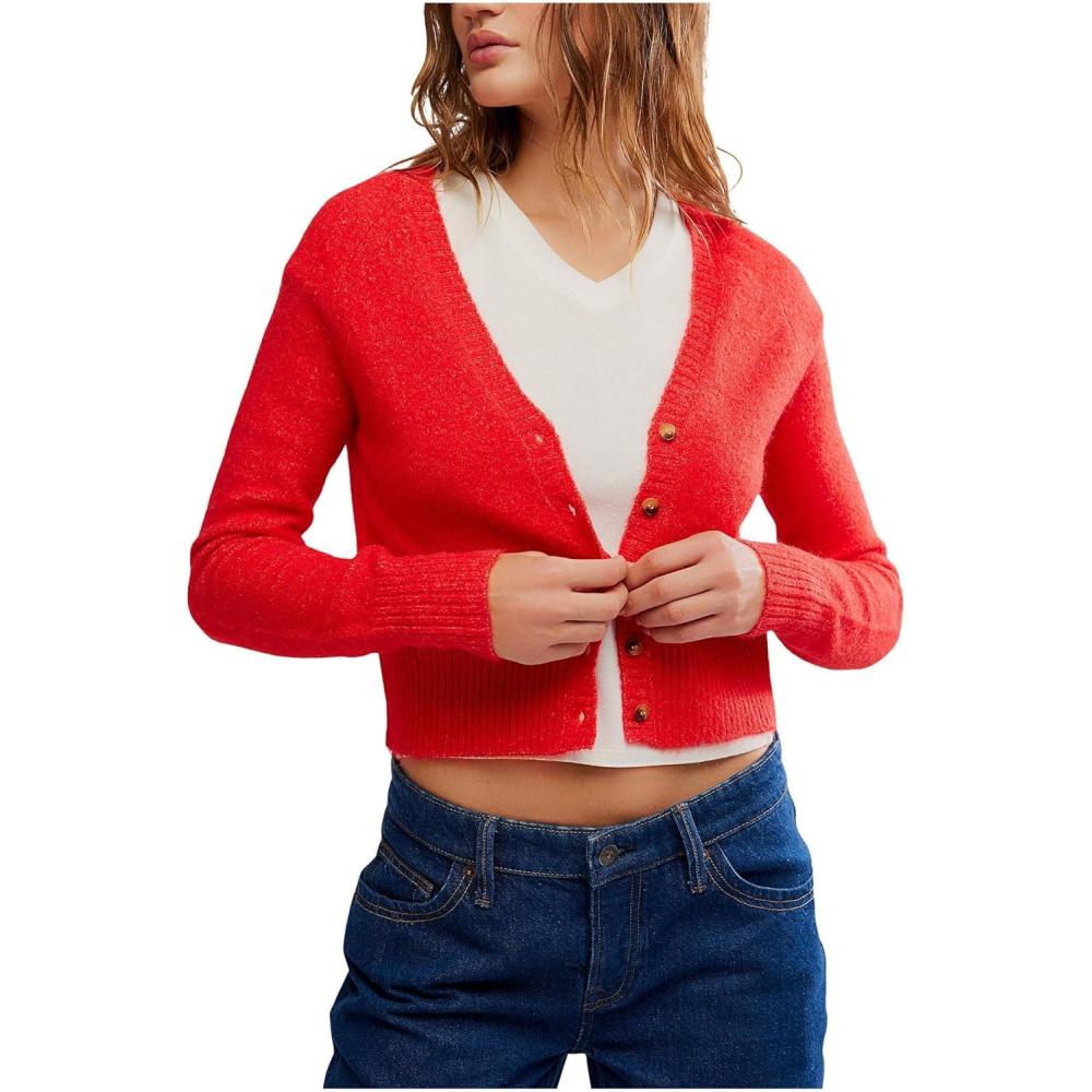 image:imageFree People Womens School Girl CardiCherry Pop Melange