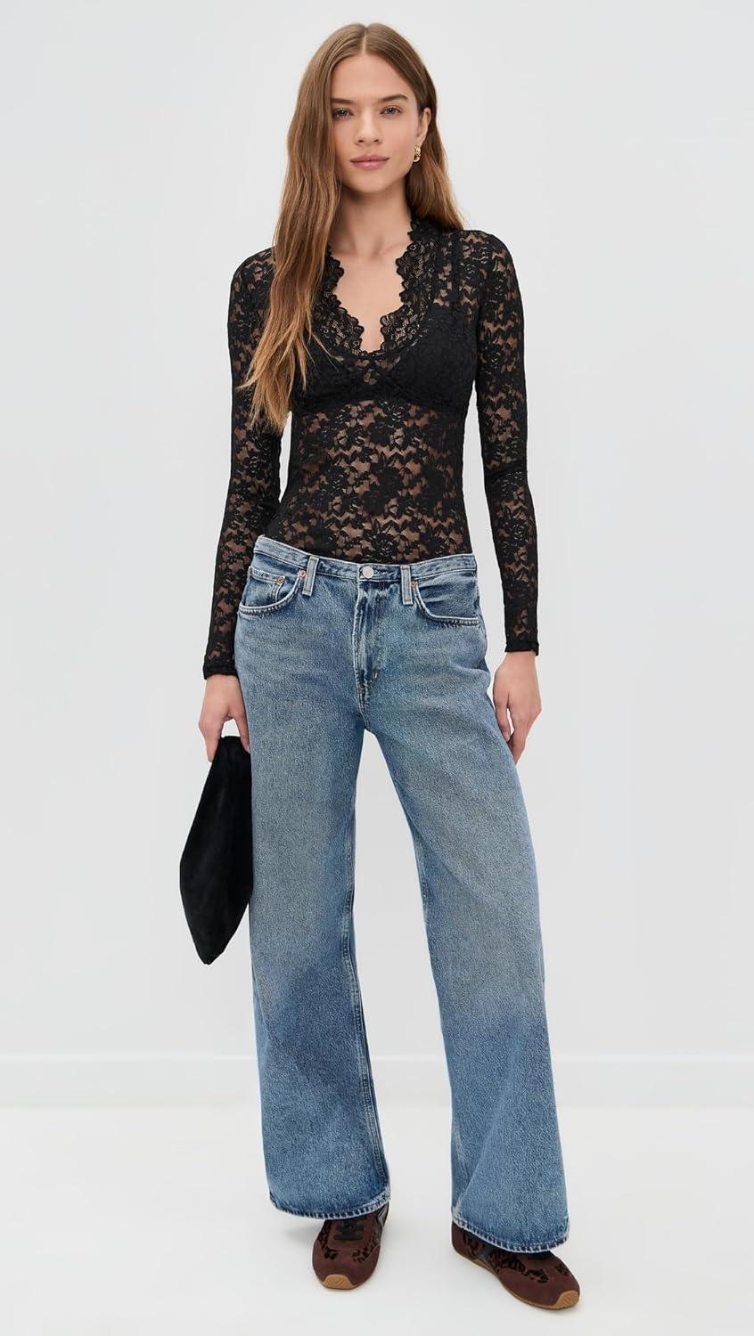 image:imageFree People Womens All Day Lace Long SleeveBlack