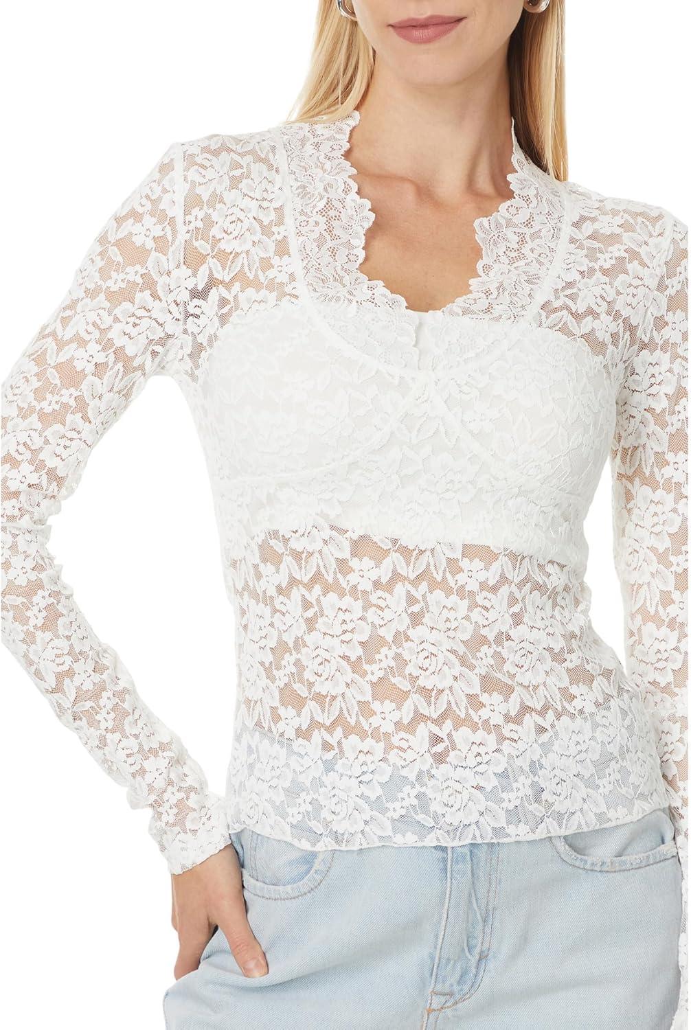 image:imageFree People Womens All Day Lace Long SleeveIvory