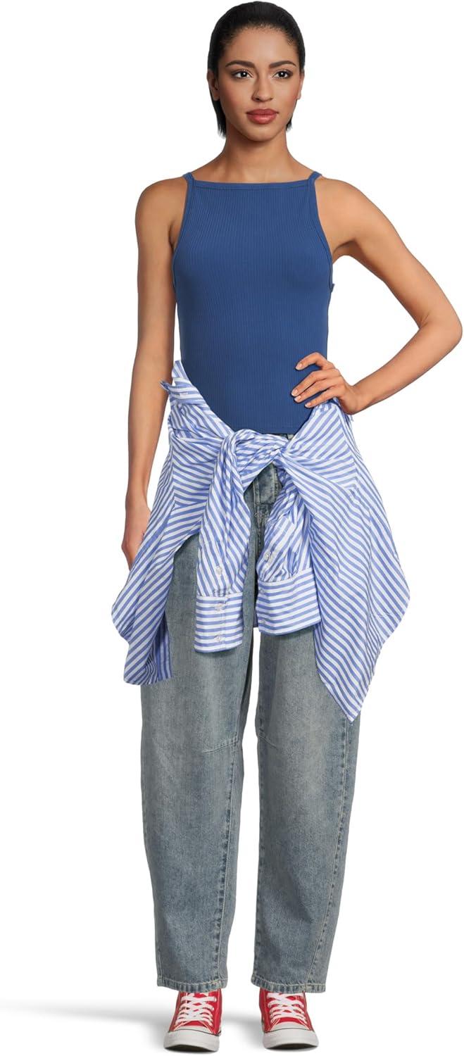 image:imageFree People Womens Heartland Baggy JeansCreekstone