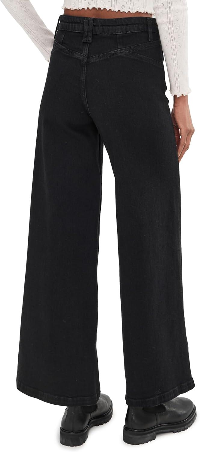 image:imageFree People Womens We The Free Kellee HighRise Palazzo JeansBlack Eyeliner