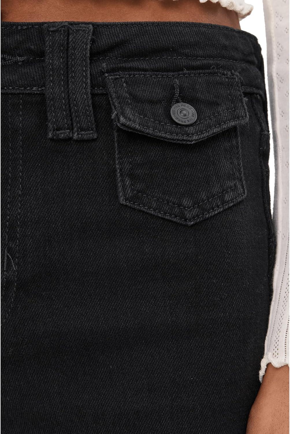 image:imageFree People Womens We The Free Kellee HighRise Palazzo JeansBlack Eyeliner
