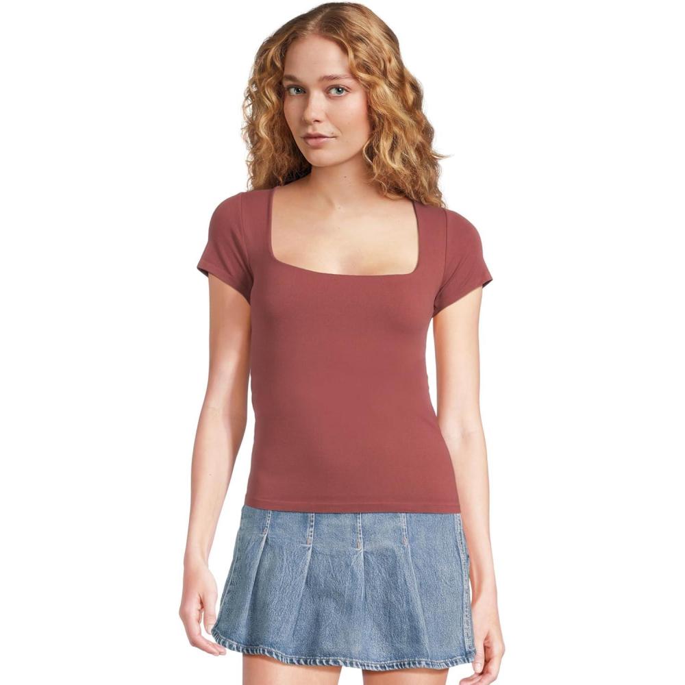 image:imageFree People Womens Clean Lines Baby TeeNutmeg