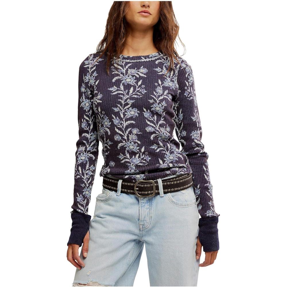 image:imageFree People Womens Pretty Little ThermalBlue ComboFolk Vine