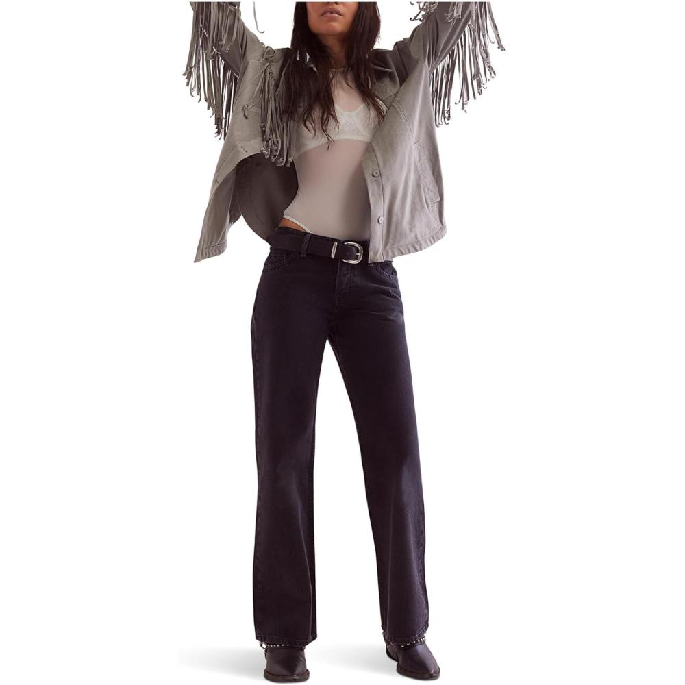 image:imageFree People Womens We The Free Tennessee LowRise Boyfriend JeansHideaway Black