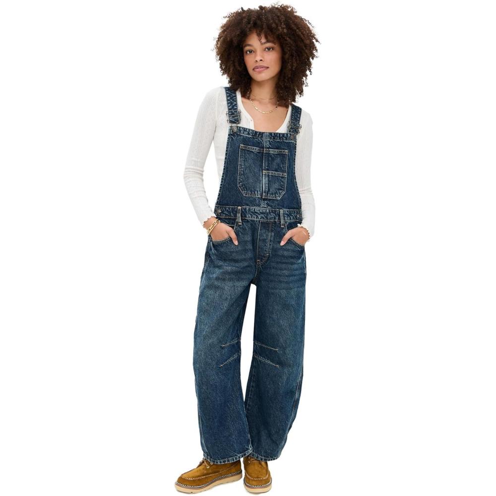 image:imageFree People womens We the Free Good Luck Barrel OverallsDeep End